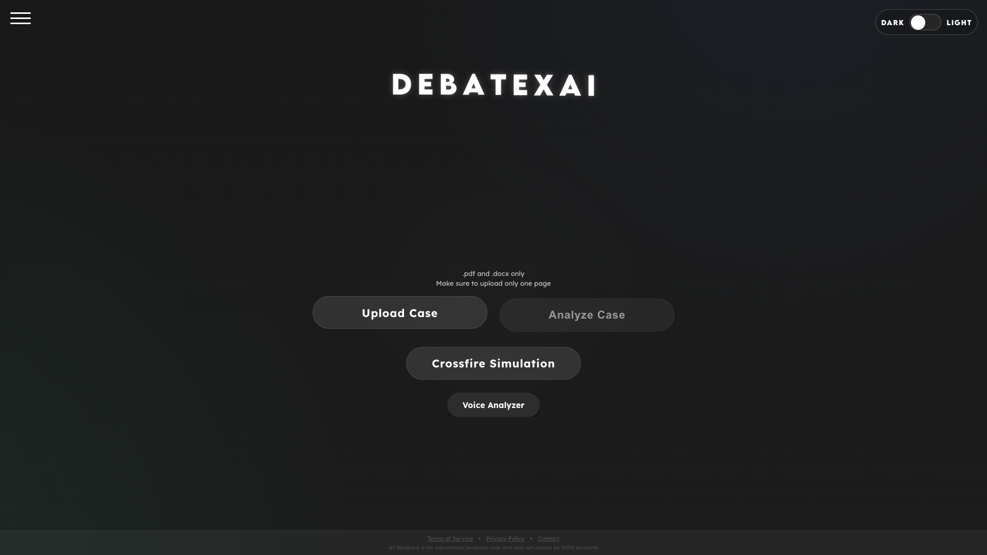 DebateXAI Screenshot